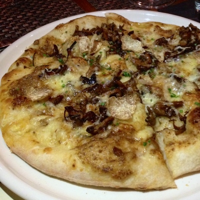 Mushroom, Black Truffle and Fontina Pizza from Moto in Nashville